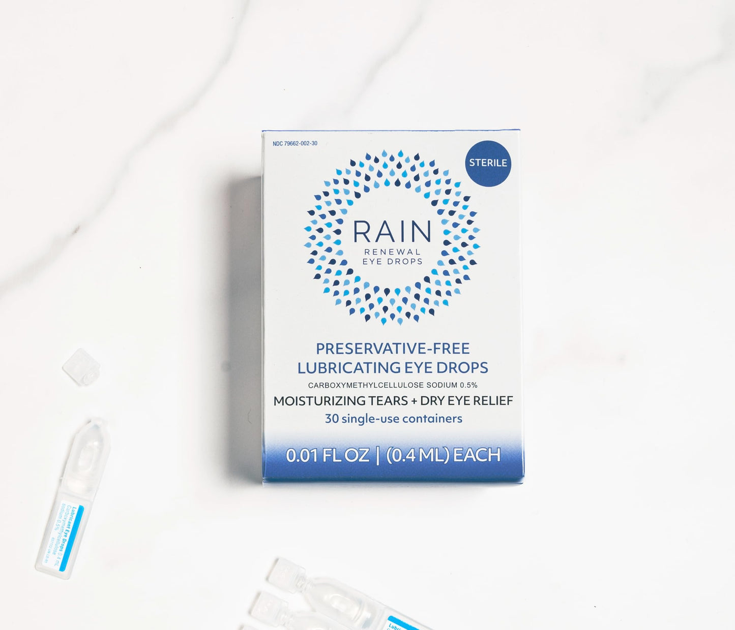 Rain - Preservative Free Eye Drops – More Natural Eye Drops for Dry Eye Relief – Proprietary Formula Relieves Dry, Itchy Eyes – Take Back Your Eye Comfort