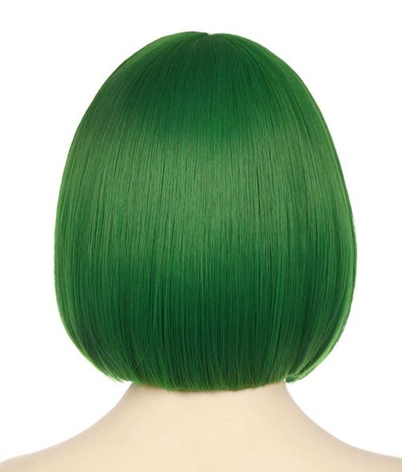 Bopocoko Green Wig Short Green Wigs for Women St Patricks Day Green Bob Wig with Bangs Natural Cute Synthetic Wigs for Halloween BU110GR