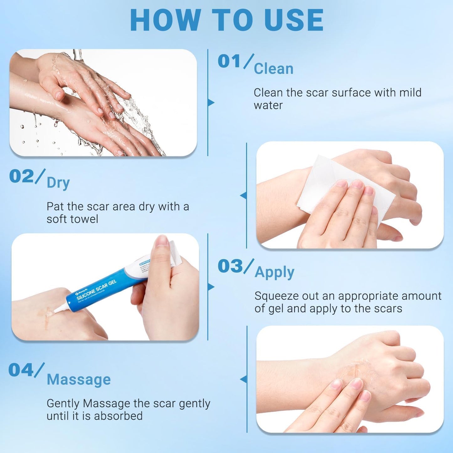 Kunyle 100% Silicone Scar Gel, Scar Cream, Advanced Scar Stick for Surgical Scars, Stretch Marks, Keloid Bump Removal, Old and New Scars 0.63oz (18g)