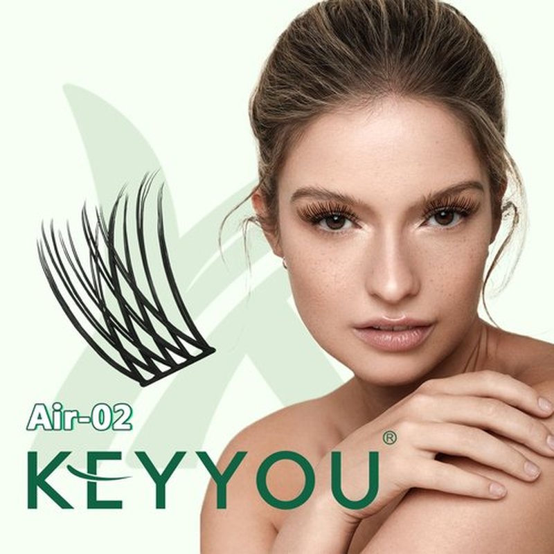 Lash Clusters 144pcs Individual Lashes D Curl 10mm Eyelash Clusters KEYYOU Air Touch Cluster Lashes Super Lightweight Soft Wispy Comfortable Easy DIY at Home(Air02-D-12mm)