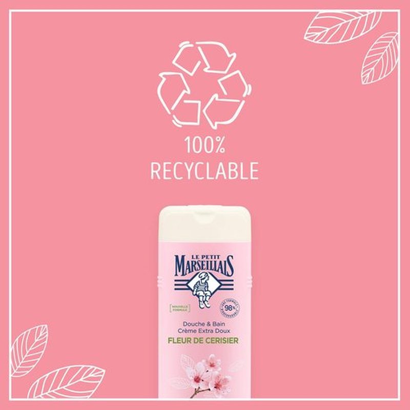 Le Petit Marseillais Shower & Bath Extra Gentle Cherry Blossom Body Wash Cream 650ml