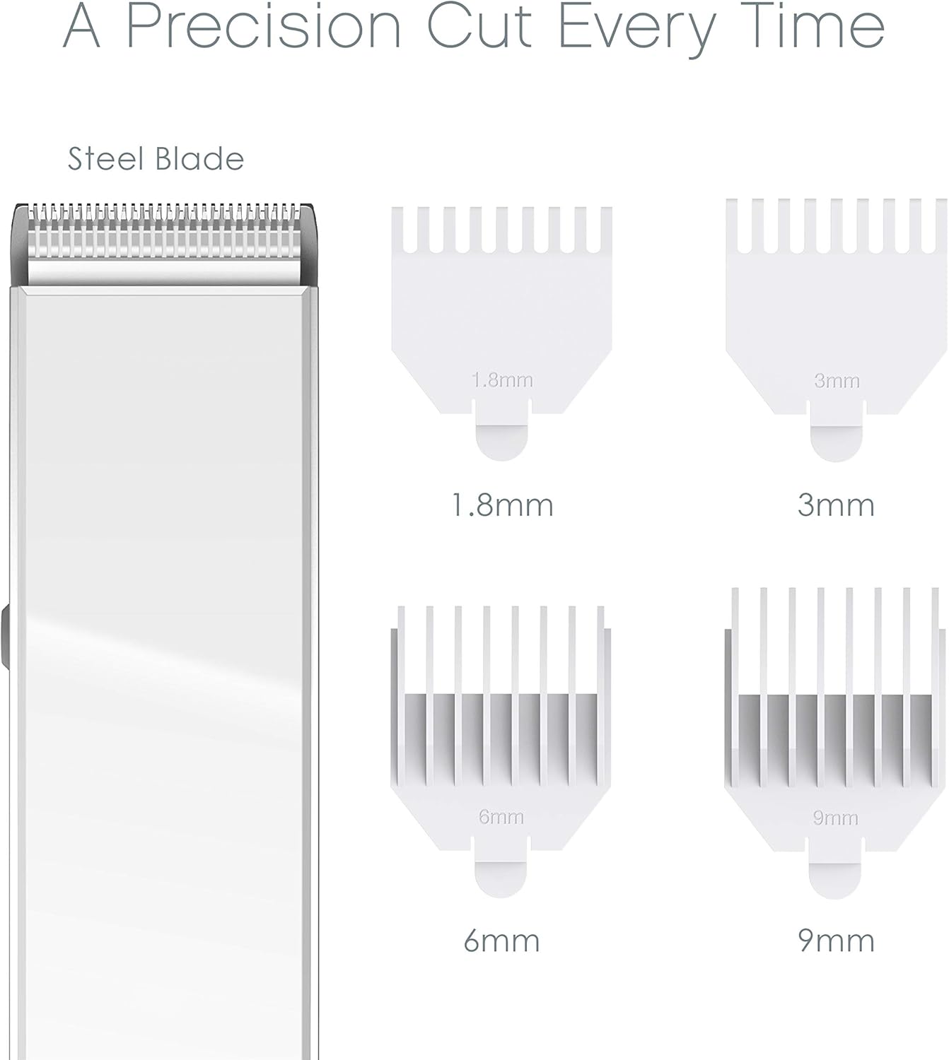 Rechargeable Beard Trimmer Kit - 11-Piece Grooming Set with Cordless Use & Travel Bag