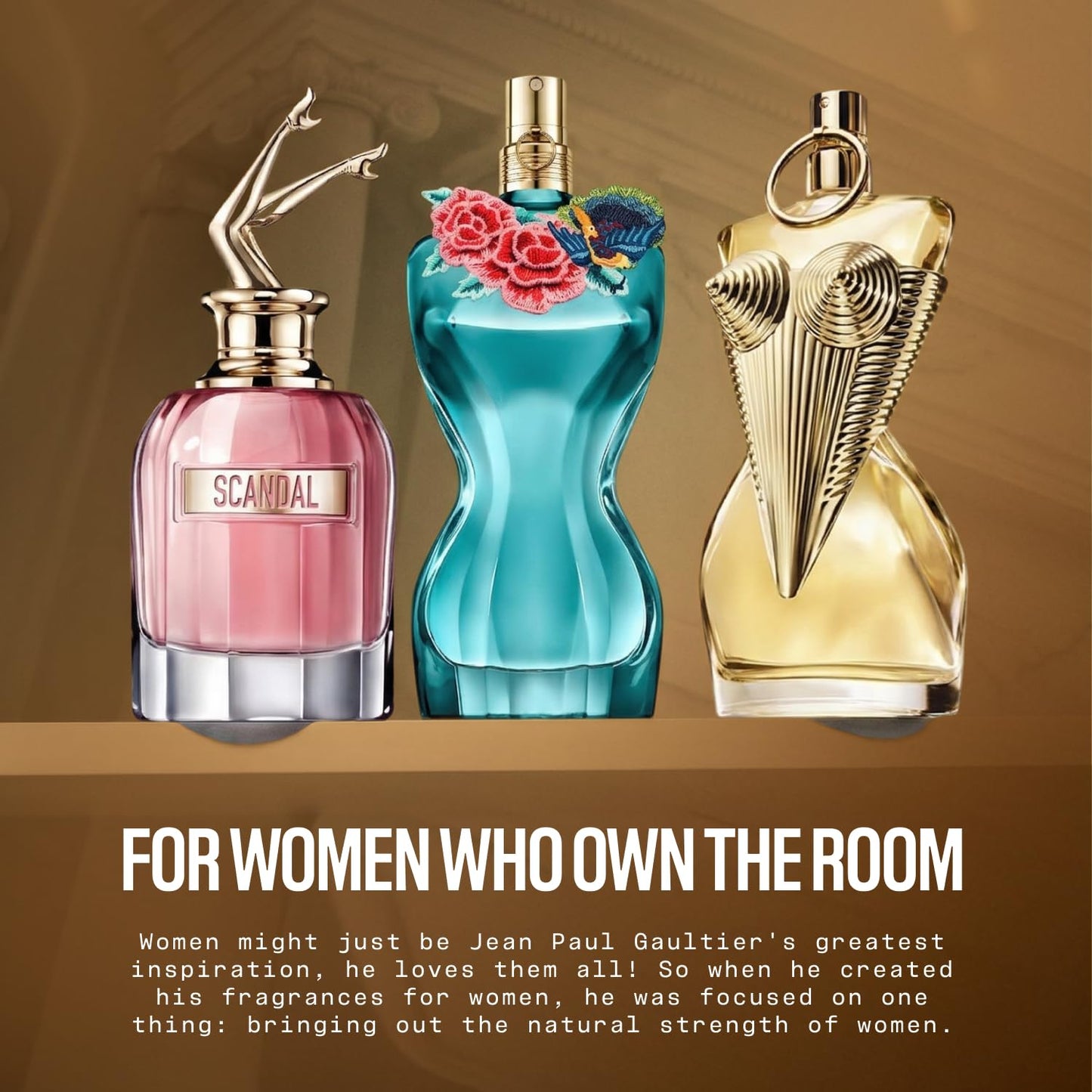 Jean Paul Gaultier Gaultier Divine Eau de Parfum - Long Lasting Floral Perfume for Women with Salty Note, Fleur de Lys & Meringue - Refillable Women's Designer Fragrance Spray, 3.4 oz