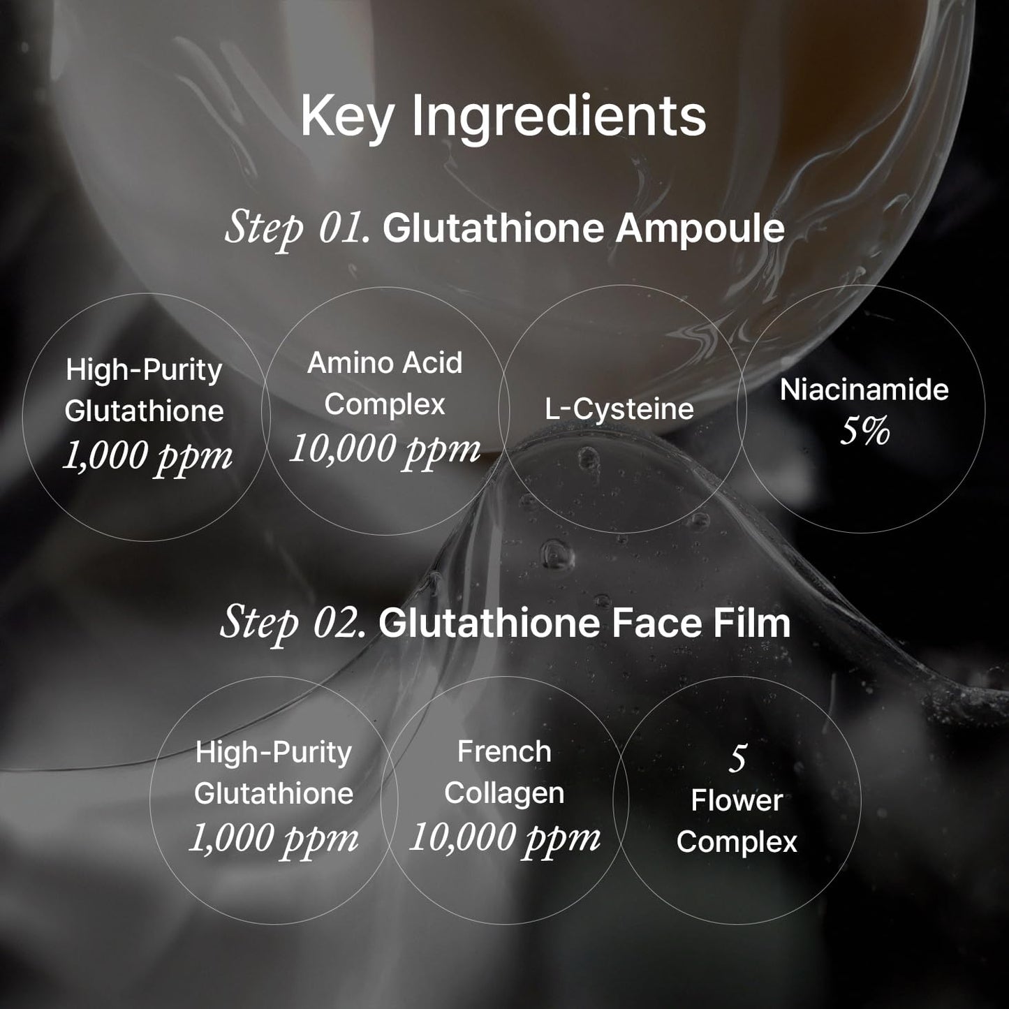 HOUSE OF B High-Purity Glutathione Face Film, 2-Step Overnight Collagen Hydrogel Face Mask for Glass Skin Glow, Elasticity, Hydrating, Firming, Moisturizing, Anti Aging, Korean Skin Care, 3g+22g x 1ea