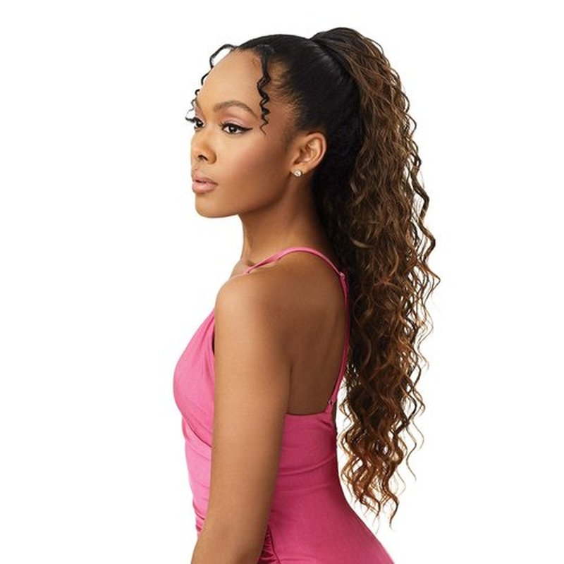 Outre Ponytail Pretty Quick Beach Wave 28" (DRHNBRN)