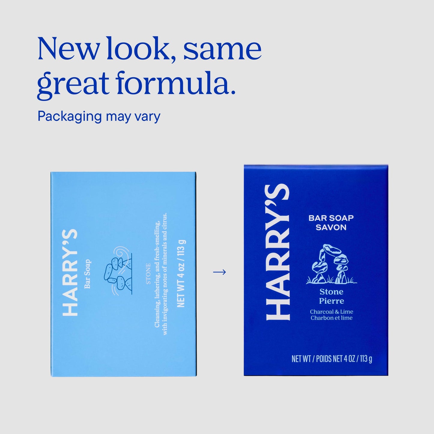 Harry's Bar Soap for Men - Stone Scent, 4 oz Body Soap Bars, (Pack of 4)