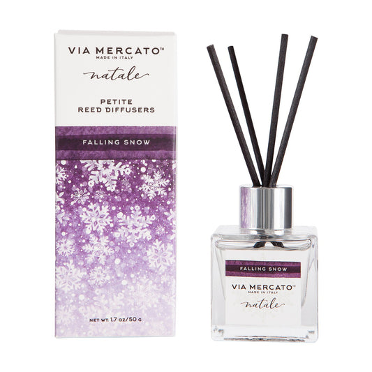 Petite Reed Diffuser - Falling Snow Scent | Via Mercato Primavera Spring Collection, 40 ML