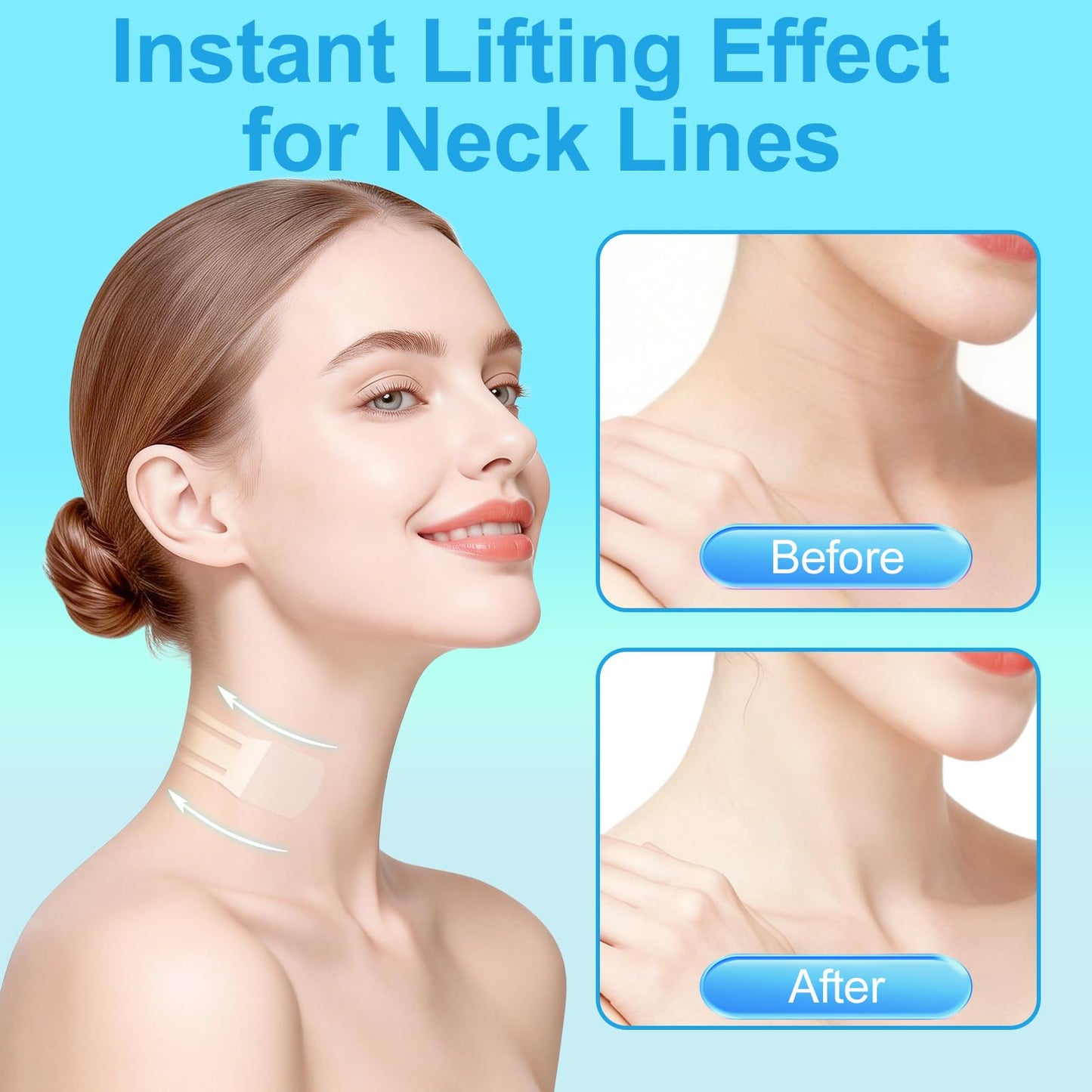 Netlkjonk 60 PCS+4 Strips,Neck Lift Tape,Neck and Lifting