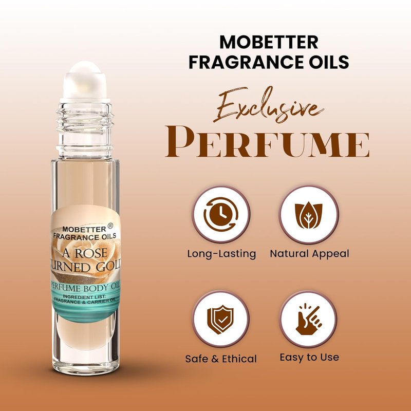 Rose Turned Gold Perfume Oil for Women - Luxurious Fragrance Blend