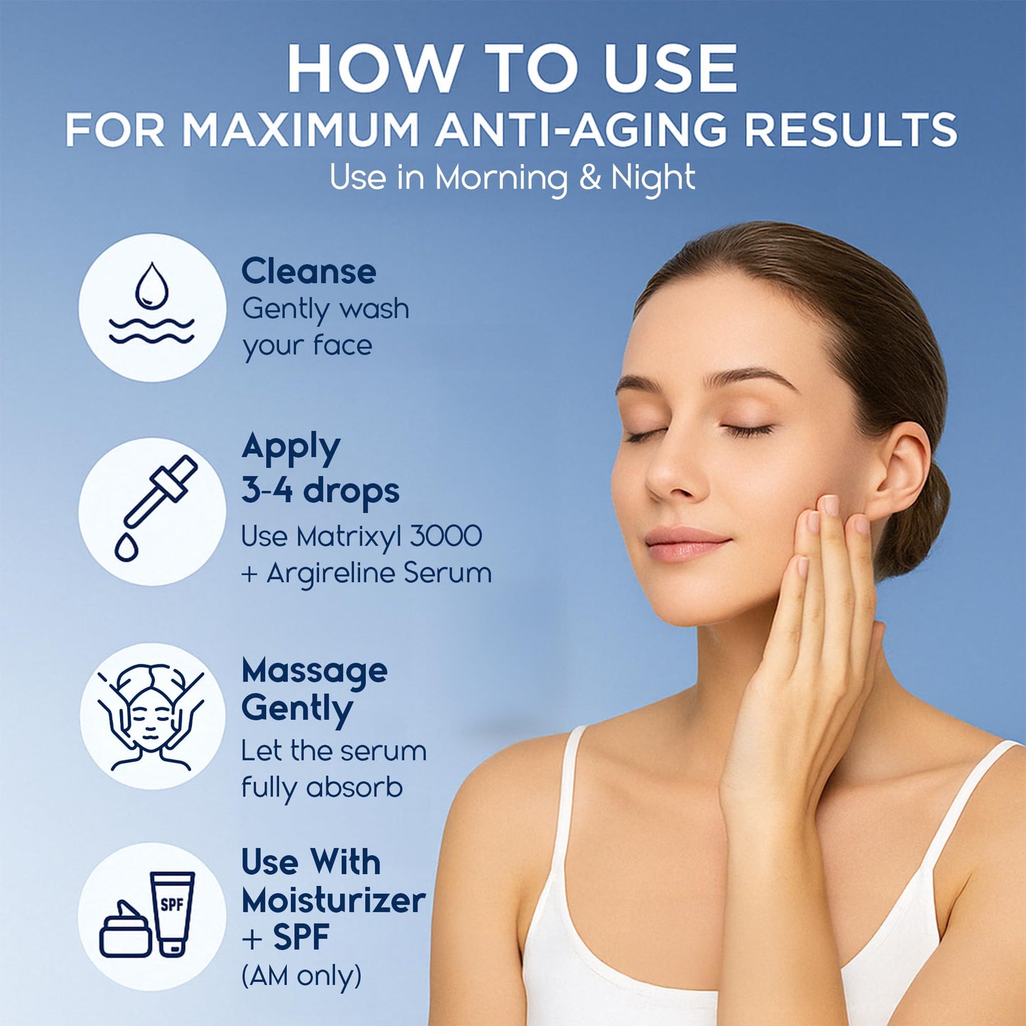Matrixyl 3000 Total Package Serum with Hyaluronic Acid, Argireline Serum for Anti-Wrinkle, Collagen Boosting, Anti-Aging & face hydrating, Deep Wrinkle Repair & Firming for Fine - 30ml
