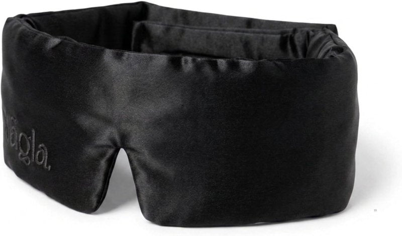 30 Momme Mulberry Silk Sleep Mask - Luxury Eye Mask with Adjustable Strap, Hypoallergenic & Breathable | Black