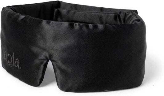 30 Momme Mulberry Silk Sleep Mask - Luxury Eye Mask with Adjustable Strap, Hypoallergenic & Breathable | Black