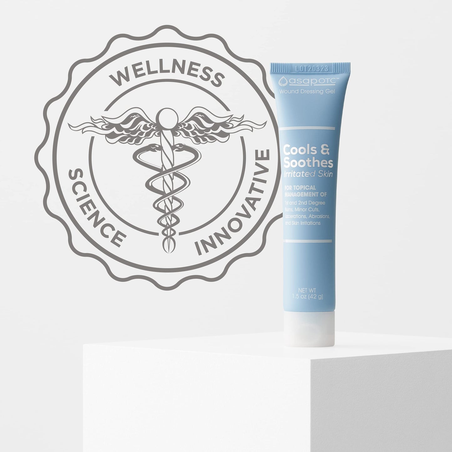 ASAP OTC Wound Dressing Gel by American Biotech Labs | SilverSol Ag₄O₄ 24 ppm Healing & Soothing Gel | 1.5 Oz