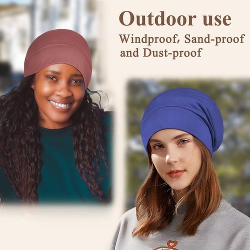 OLESILK 100% Mulberry Silk Bonnet for Sleeping Women, Silk Hair Wrap for Sleeping, Silk Sleep Bonnet for Women&Men, Real Silk, Not Satin, Reddish Brown