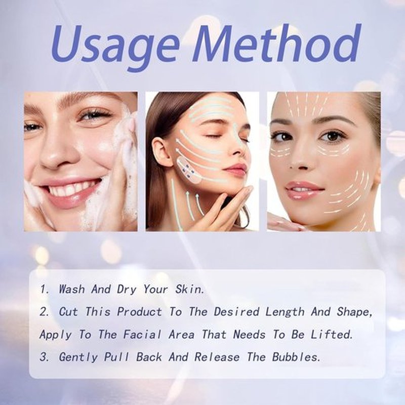 Face Tape Lifting Invisible, Face Lift Tape- Invisible Face Lift Tape, Face Lifting Sticker, V-Shaped Instant Face Tapes for Saggy Skin for Jowls Double Chin (180pcs)