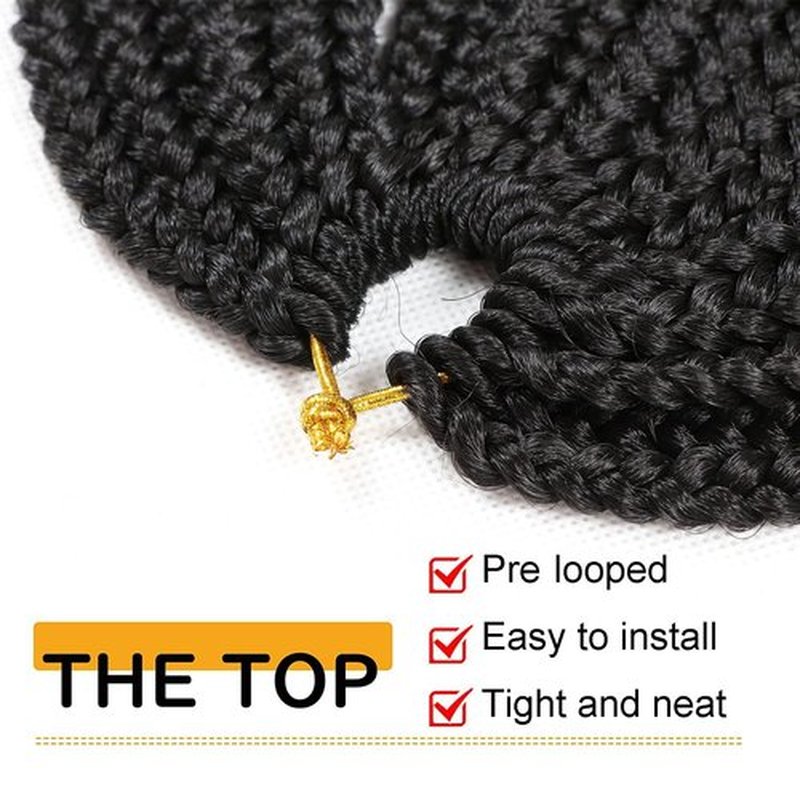 6 Packs Goddess Box Braids Crochet Hair 30 Inch Prelooped Crochet Box Braids Crochet Hair for Black Women Braiding Hair (30 Inch 6 Pack, #1B)