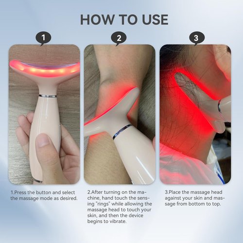 Neck Face Massager, Portable Facial Massager, Face Sculpting Tool, Face Device for Skin Care,Nude Color
