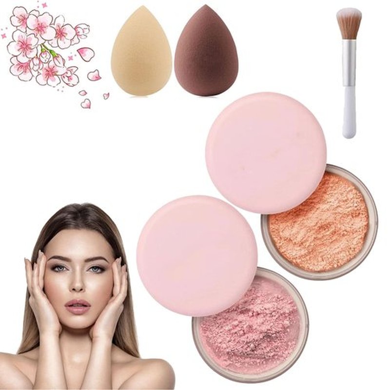 Luminance Milano Pink Powder, Luminance Milano Powder, Luminance Powder, Lightweight, Breathable, Vegan Formula, Waterproof Setting Powder for All Skin Tones (2pcs A, 0.2 Ounce (Pack of 1))