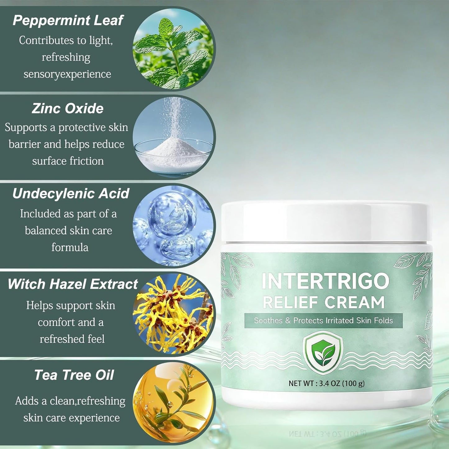 BIKCITV Intertrigo Cream,Skin Fold Care & Chafing Support Cream, Supports Skin Comfort, Fast-Drying Non-Greasy Formula for Daily Use-1BOX