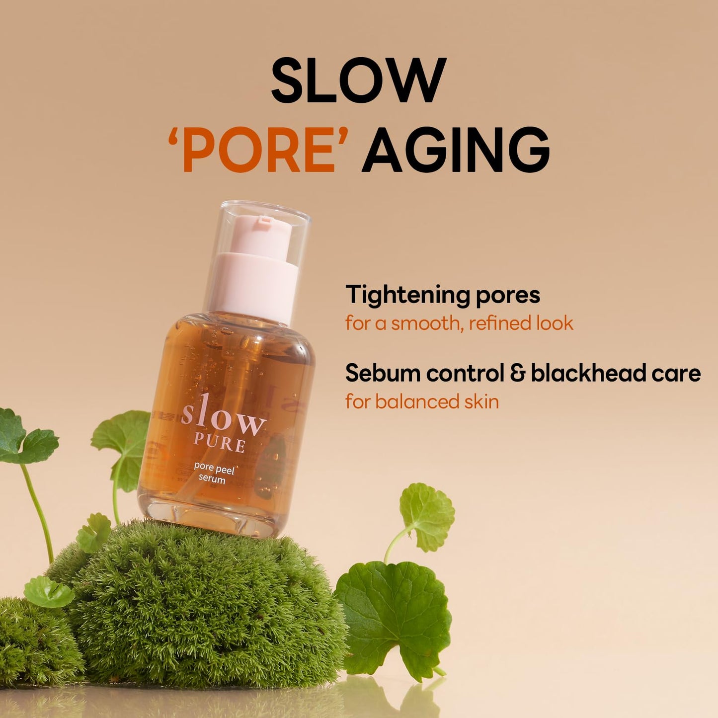 slowPURE Pore Peel Serum - 87% Bifida Ferment, Tannin Complex & Evermat, Centella Asiatica, Slow-aging Korean Skin Care for Pore Minimizing & Sebum Control, Lightweight Gel, 1.69 fl.oz