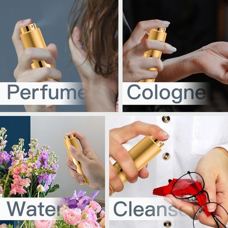 owlyee 20ML Perfume Atomizer, 1PCS Travel Cologne Spray Bottle, Mini Empty Sprayer Dispenser (Gold)