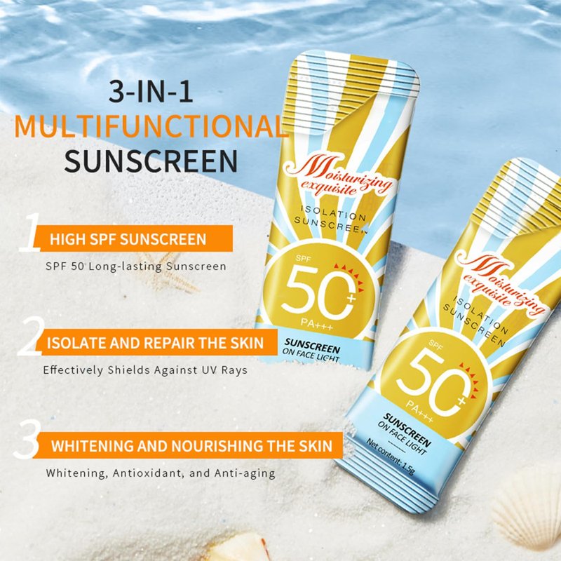 Mini Sunscreen SPF 50+ | 30 Pack Travel Size for Face & Body - Waterproof, Lightweight, Non-Greasy