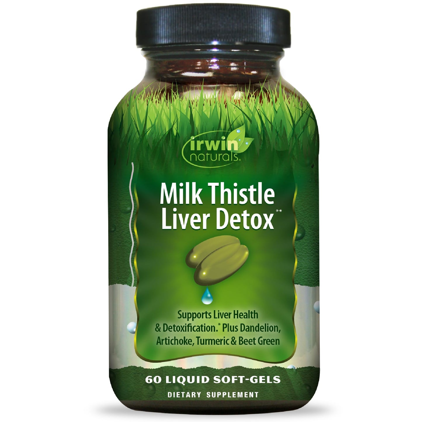 Irwin Naturals Milk Thistle Liver Detox – 60 Liquid Soft-Gels – Liver Support Supplement with Milk Thistle, Dandelion, Artichoke & Turmeric – Supports Liver Health & Detoxification Pathways