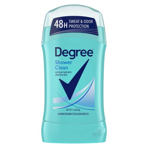 Degree Women Anti-Perspirant and Deodorant Invisible Solid, Shower Clean 1.6 oz (Pack of 9)