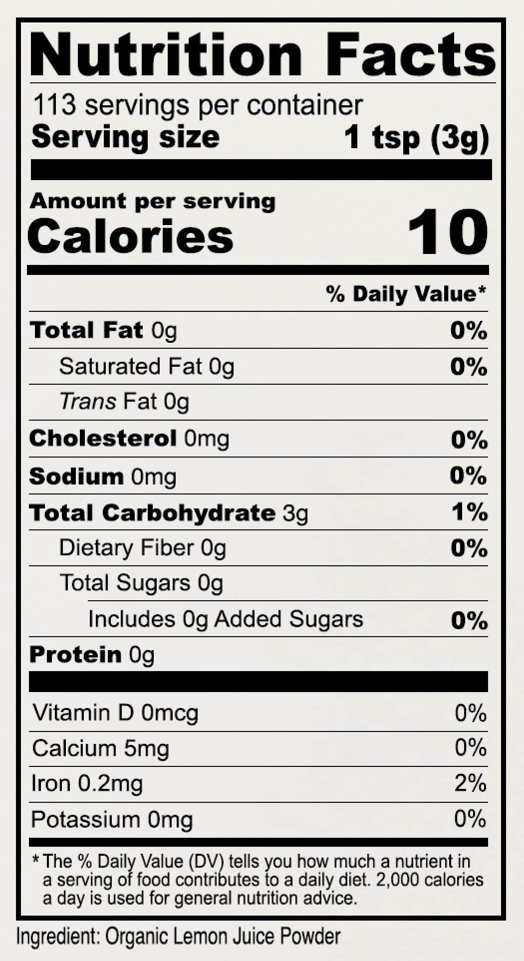Anthony's Organic Lemon Juice Powder, 12 ounce, Freeze-Dried, Cold Pressed, No Sugar Added, Gluten Free, Non GMO