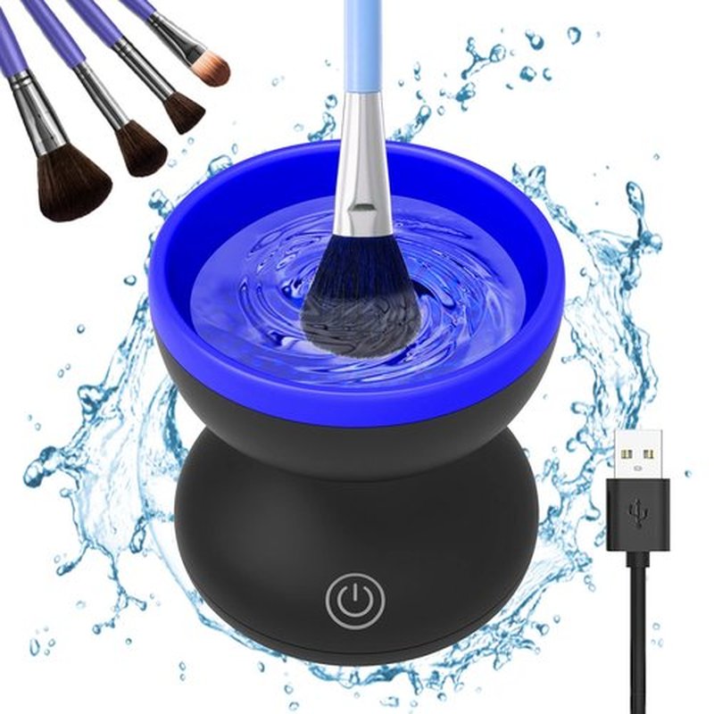 Catcan Brush Cleaner Makeup, Electric Makeup Brush Cleaner, Makeup Brush Cleaner Machine, Portable Automatic Cosmetic Brush Cleaner Tools, Paint Brush Cleaner Spinner, Fits for All Size Brushes
