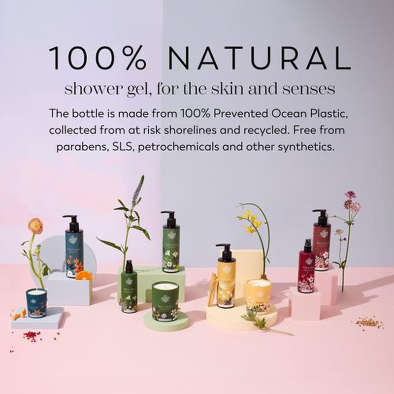 The Handmade Soap Company Shower Gel, Lemongrass & Cedarwood Body Wash, Liquid Bath Soap, Moisturizing Body Wash, Cruelty Free & Vegan Shower Gel, 8.5fl oz