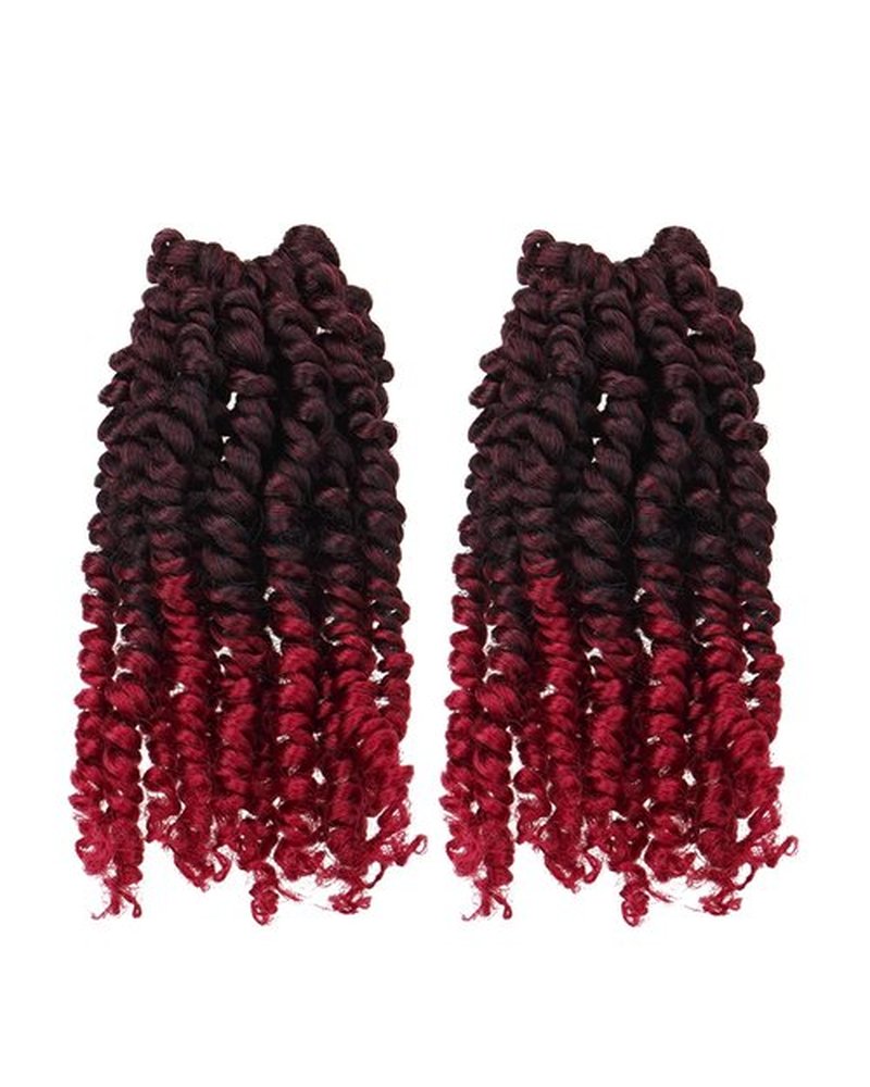 Miss Sula Passion Twist Hair-Pre-twisted Passion Twists,Pre-Looped Crochet Braids Made Of Bohemian Hair Synthetic Braiding Hair Extensions (6 Inch(Pack of 2), TBUG)
