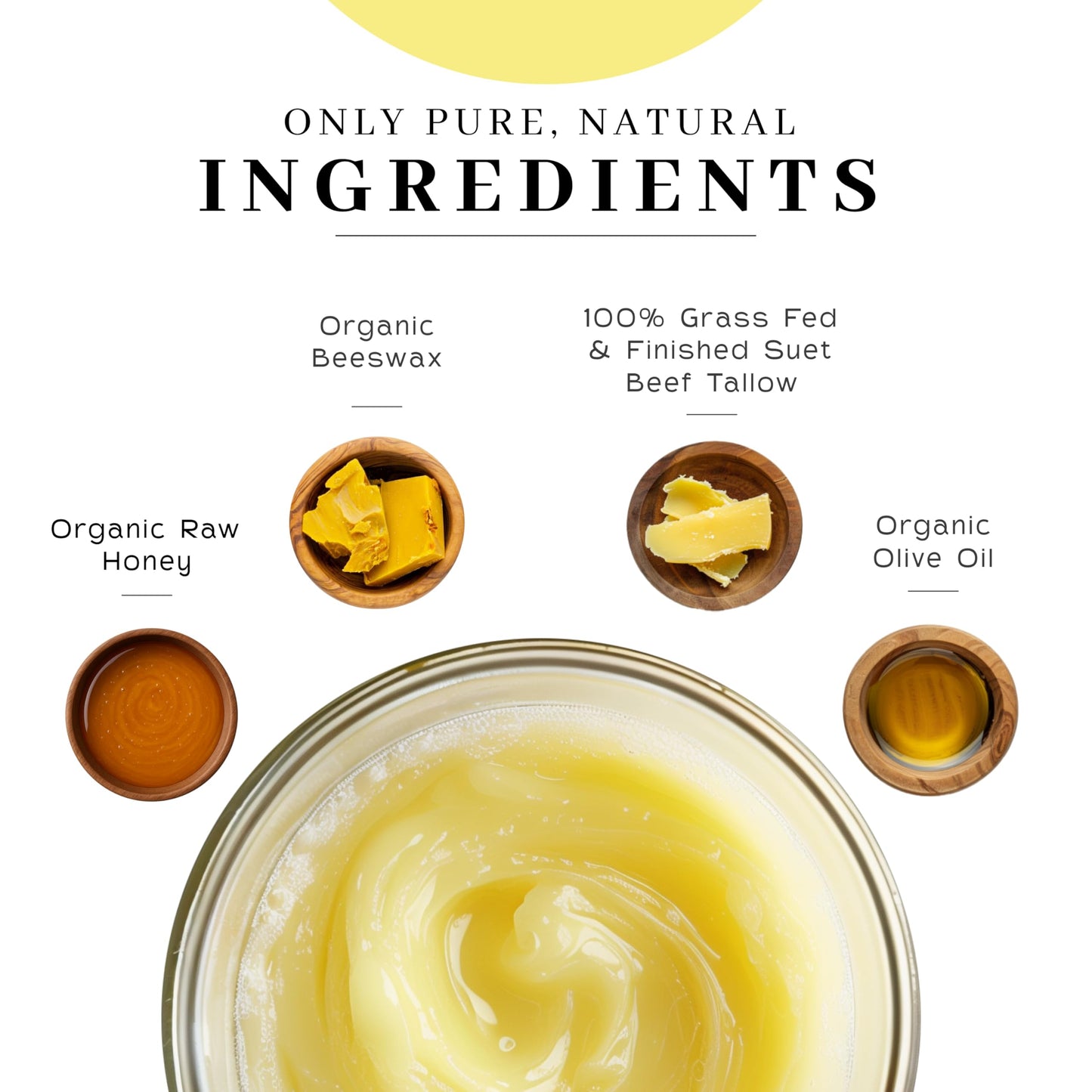Vanman's - Tallow and Honey Balm With No Added Scent Jumbo - Beef Tallow Face Moisturizer with Grass-Fed/Finished Beef Tallow for Skin, Organic Raw Honey and Beeswax, Cold Pressed Olive Oil - 6.3 oz