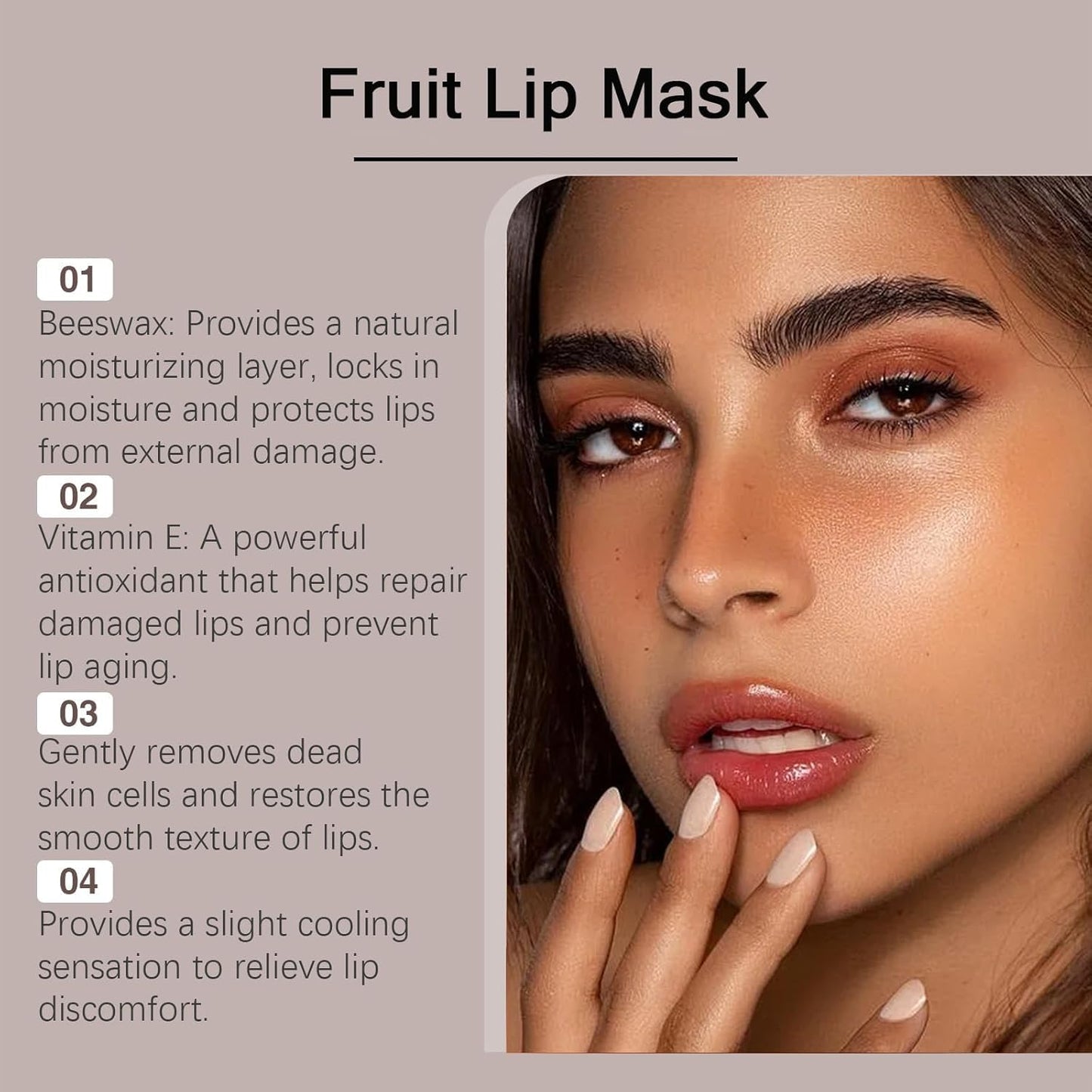 Bee Lip Balm Lip Mask Honey Pot, 12 Flavors Fruit Lip mask Set with Honey & Vitamin E, Lip Sleeping Mask Propolis Moisturizing Lip Balm, Effective Reduces Lip Lines Prevention Dry and Cracked