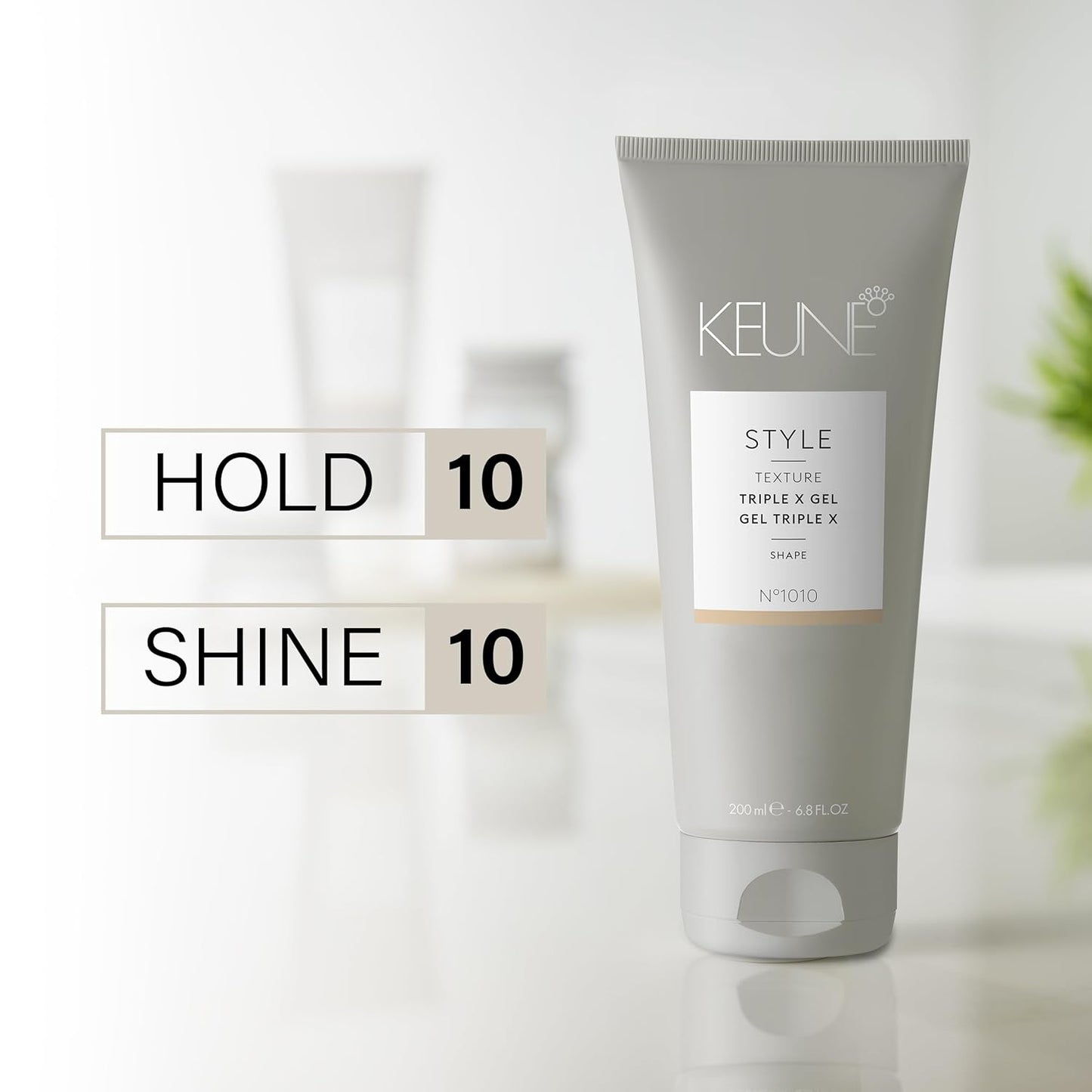 Keune Style Triple X Gel, Ultimate Hold & Wet Look Styling Gel, 6.8 Fl Oz