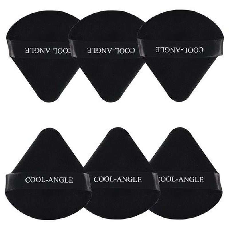 COOL-ANGLE 6Pcs Triangle Makeup Powder Puffs For Face Powder Flawless Beauty Soft Washable And Reusable Applicators For Under Eyes And Face Corners, Loose Setting Powder