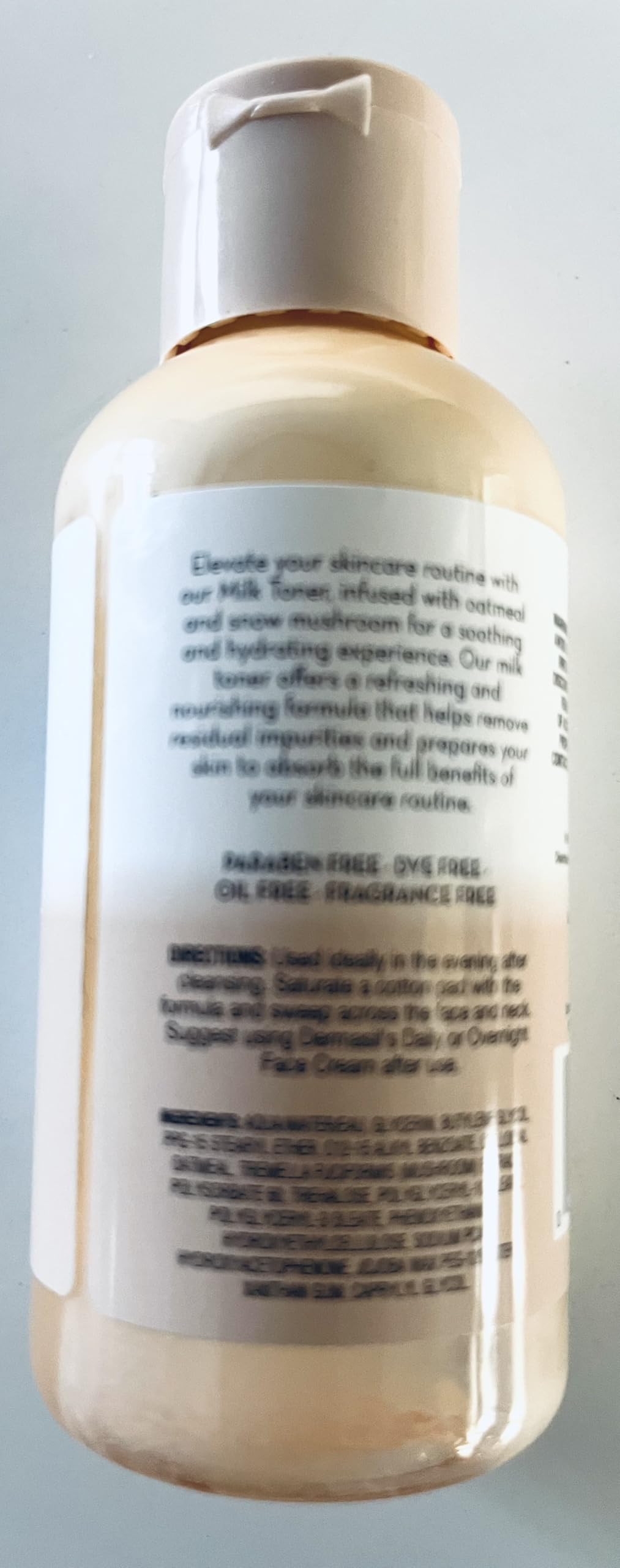 Dermasil Labs Oatmeal Milk Toner with Snow Mushroom, Pharmaceutical Research Formula, 4 FL OZ