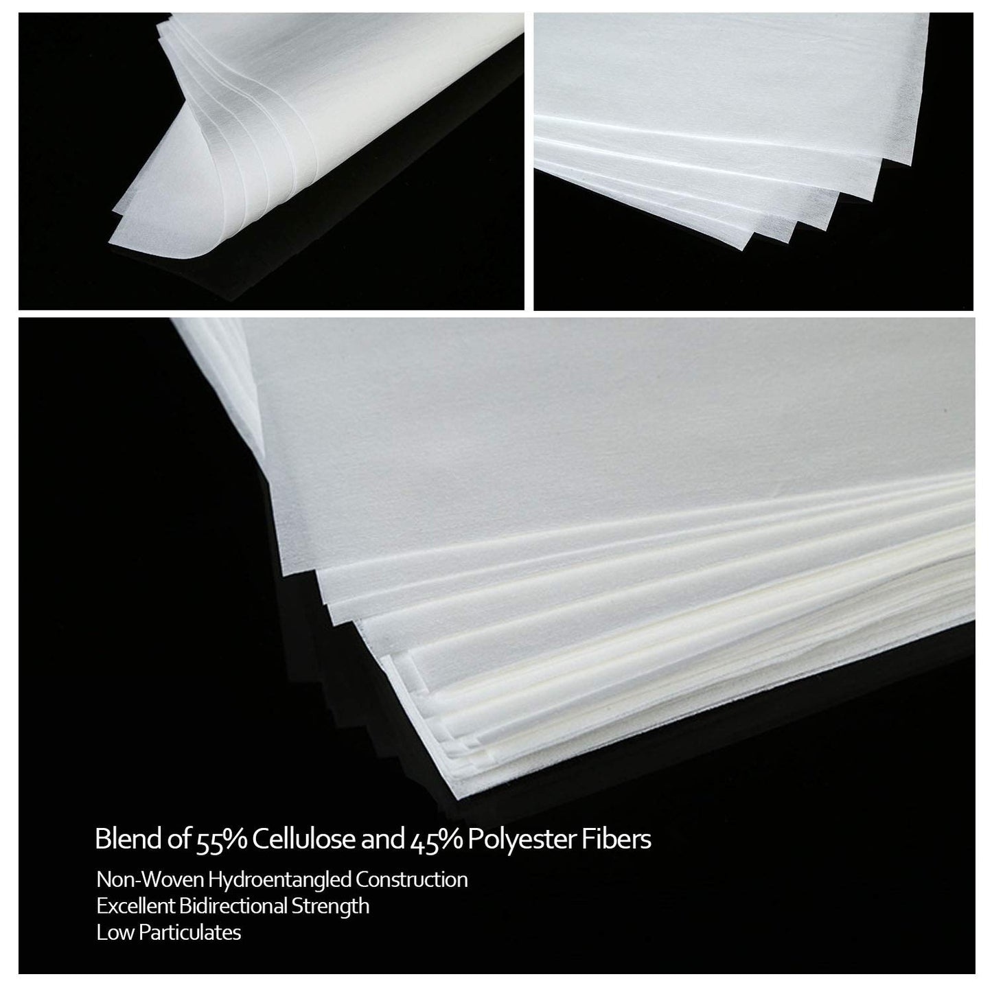 AAwipes Cleanroom Wipes Lint Free Wipes 4" x 4" Cellulose/Polyester Blend (4" x 4"-600 Pcs) Nonwoven Wipers (NW06804)