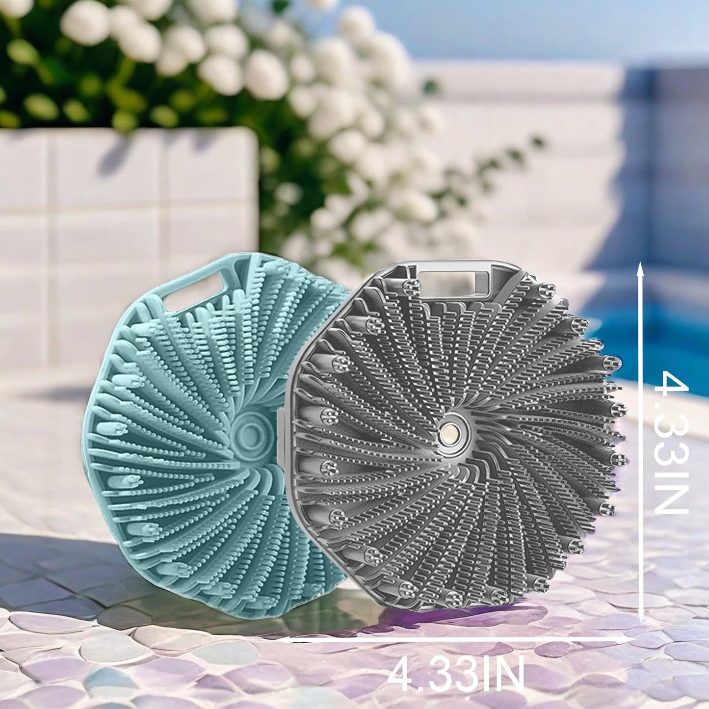 RamPula Silicone Body Scrubber Shower Brush Super-Exfoliating Body Brush & Non-Slip Strap, Loofah Alternative Bath Scrubber for Sensitive/All Skin Types, Gentle Massage & Effective Shower Exfoliation