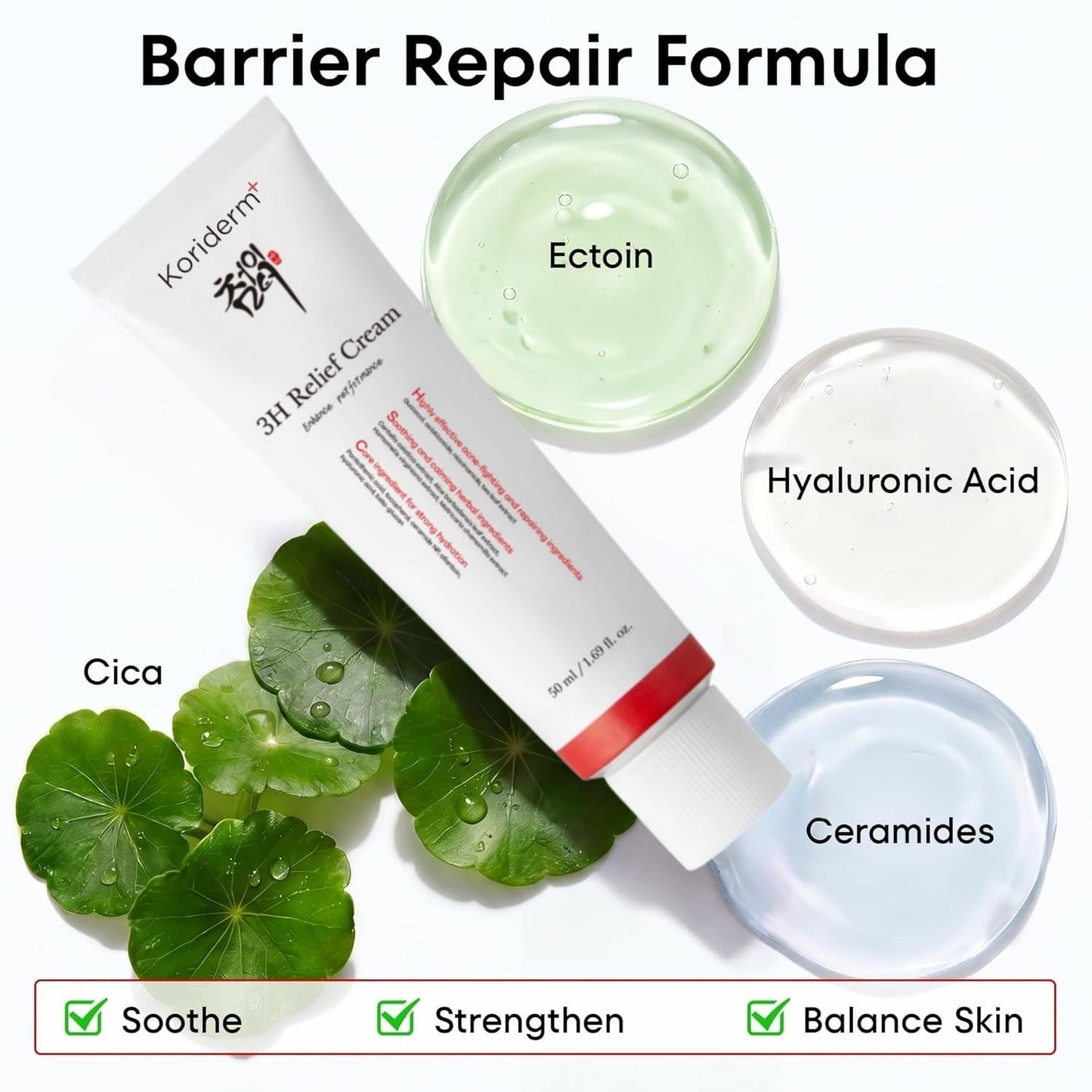 Koriderm All-In-One Time Reverse Cream(50ml): Gentle Cica Repair Barrier & Soothe Wrinkles - Radiant Skin with Niacinamide - Non-Irritating for Women Sensitive Skin - Daily Skincare(Age 25-40)