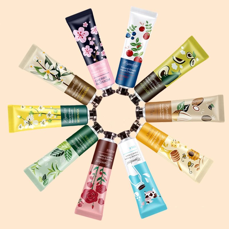 Hand Cream Set - 5 Pack Moisturizing Lotion for Chapped Hands | Natural Botanical Fragrance, Travel Size 30ml (Floral)