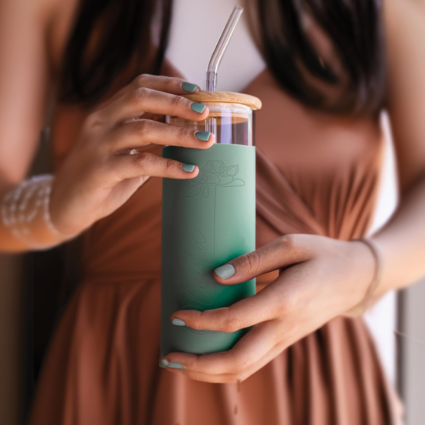 Personalized Will You be My Bridesmaid Gift Box - Will You Be My Maid of Honor Proposal Box, Matron of Honor Proposal or Custom Jr Bridesmaid Gift Set | Sage Green, Engraved Tumbler, Spa Set (BE1)