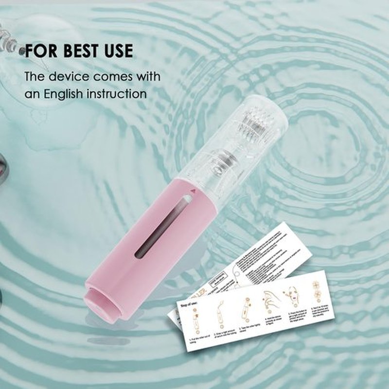 Infusion Derma Roller Skin Care Microneedling Beauty Tool at Home Microneedles for Face Scalp Lips Dermaroller 0.25mm (Pink)