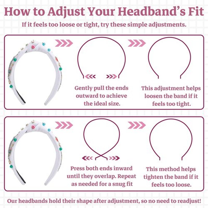 Teacher Headband for Women, Pearl Crystal Knotted Headband, Pencil Book Embellished Jeweled Top Knot Headband Teacher Hair Accessories for Back to School Teacher’s Day Appreciation Gifts (White)