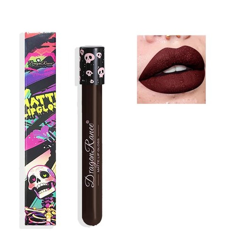 Easilydays Marsala Liquid Lipstick Long Lasting for Women, Matte Velvet Lip Gloss Superstay Intense Color Non-Stick Smudge-Proof & Waterproof Lipgloss Bold Goth Makeup for Halloween Cosplay, #12