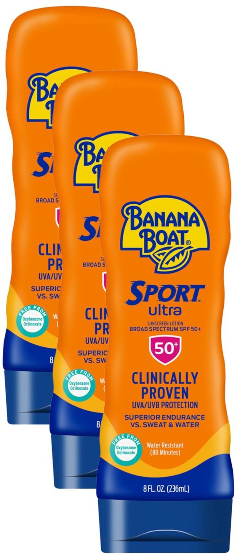 Banana Boat Sport Ultra SPF 50 Sunscreen Lotion, 8oz | Banana Boat Sunscreen SPF 50 Lotion, Oxybenzone Free Sunscreen, Sunblock Lotion, Banana Boat Lotion, Water Resistant Sunscreen SPF 50, 8oz