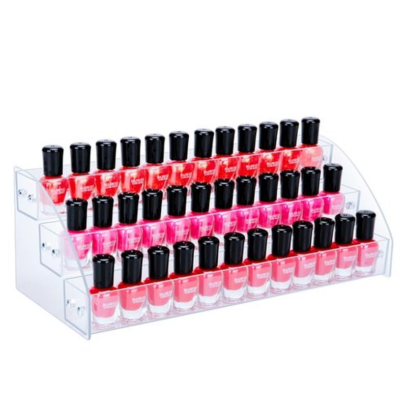 KINGROW Acrylic Nail Polish Organizer 36 Bottles of 3 Layers Display Rack Storage Rack Holder Jewelry Makeup Organizer
