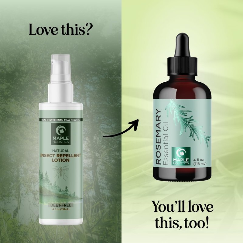 Bug Repellent Lotion - DEET Free Insect Repellent for Ticks & Mosquitoes | Citronella & Lemongrass Scent (4oz)