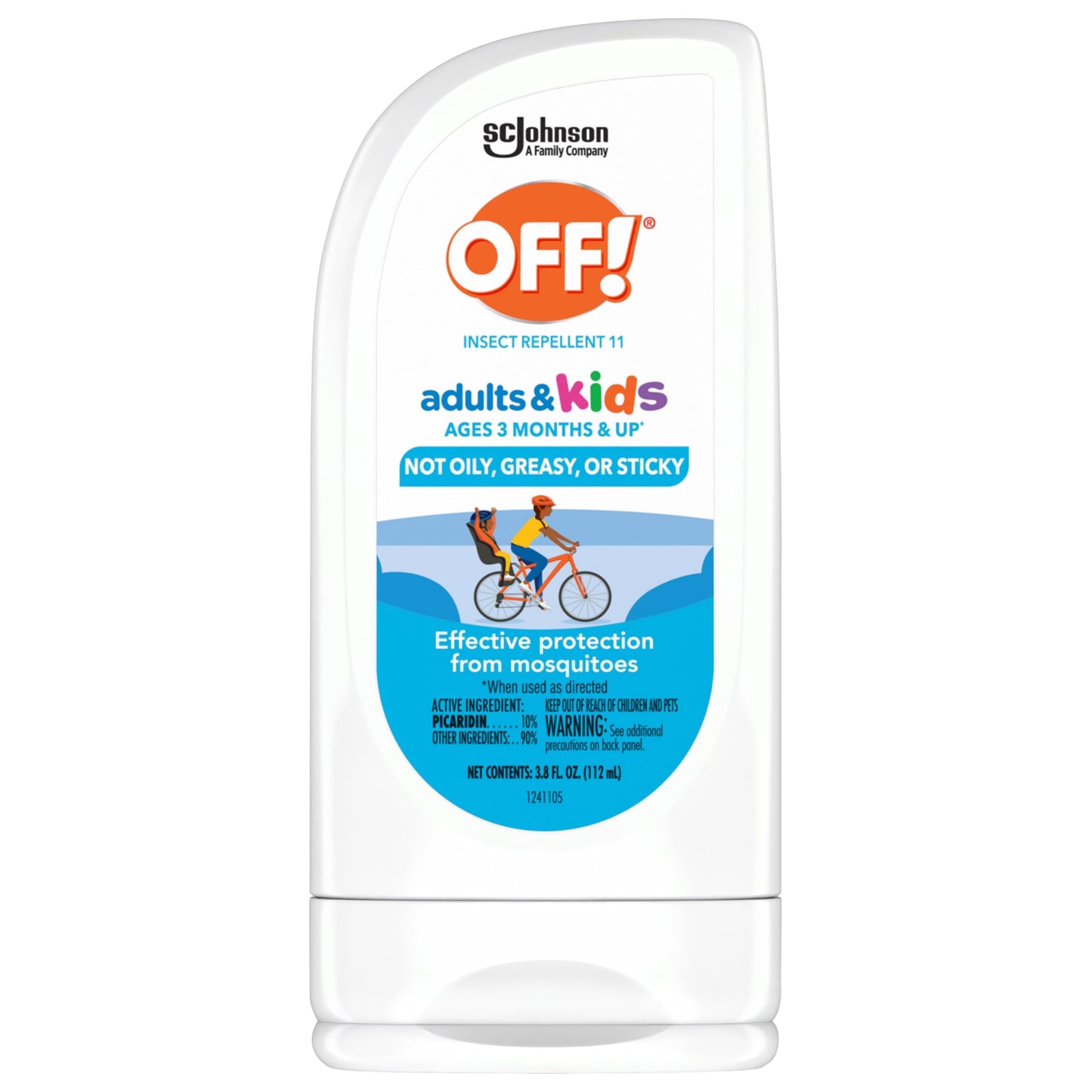 OFF! Insect Repellent Lotion for Adults & Kids, Fragrance-Free Picaridin Bug Repellent for Everyday DEET-Free Protection from Mosquitoes and Ticks, 3.8 oz