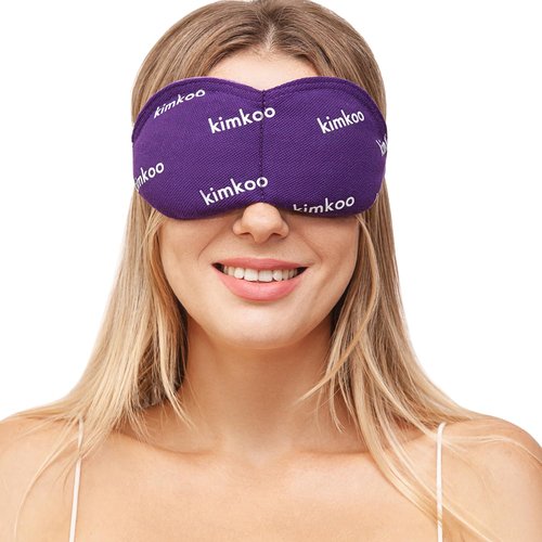 Heated Eye Mask, Microwave Warm Eye Compress, Moist Heat Eye Mask for Dry Eyes, Styes, Blepharitis, Itchy Eyes and Eye Strain Relief (Purple)